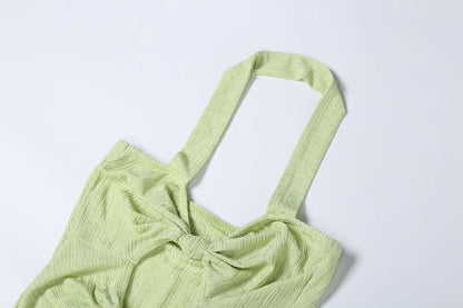 Halter hollow out high slit ruched cut out maxi dress