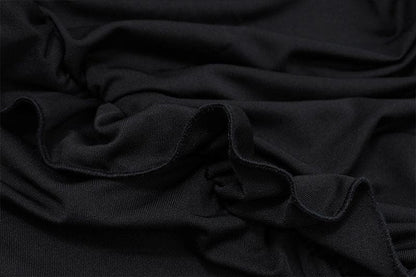 Flower applique solid halter ruched tube crop top