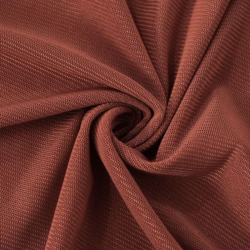 Long sleeve u neck mesh maxi dress