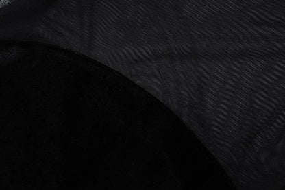 Self tie mesh patchwork backless velvet solid cami maxi dress