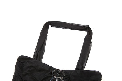 Buckle mesh ruffle halter backless low cut crop top