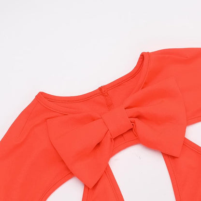 Long sleeve crewneck hollow out slit cut out maxi dress