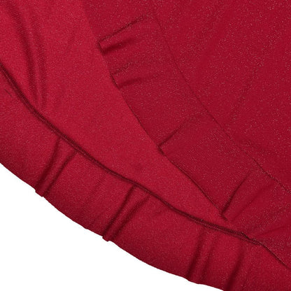 Long sleeve see through glitter irregular ruffle maxi dress