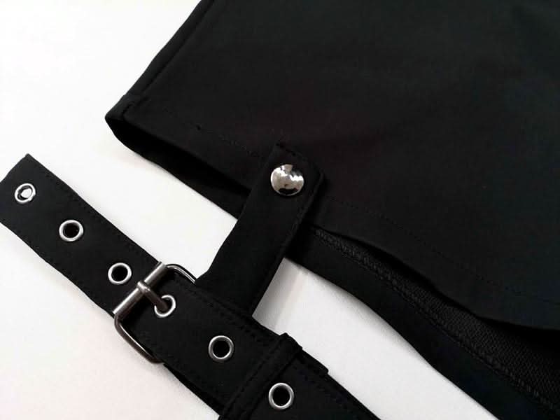 Thigh band buckle solid short pant