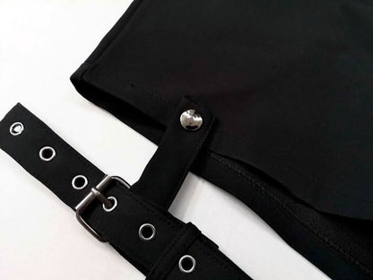 Thigh band buckle solid short pant