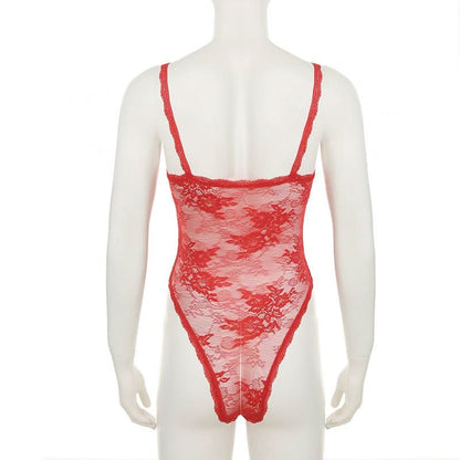 V neck lace bowknot cami bodysuit