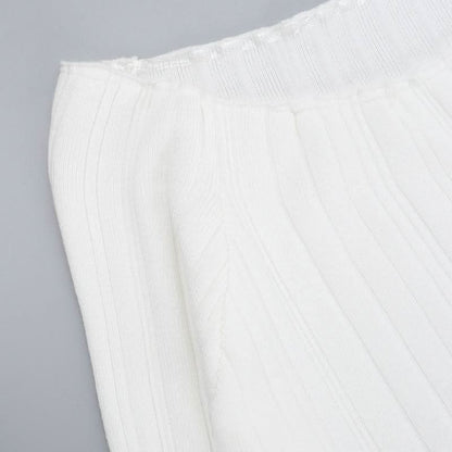 Off shoulder long sleeve knitted solid maxi dress