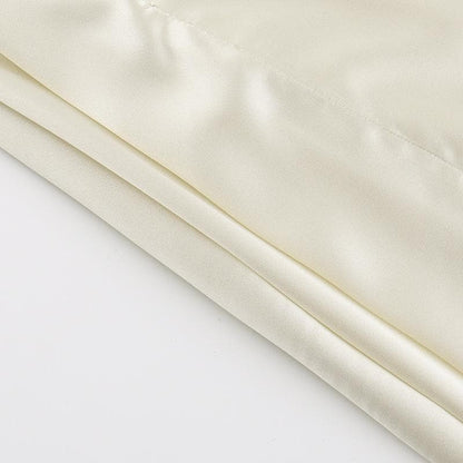 Drawstring ruched satin hollow out cami cut out mini dress