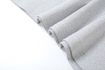 Hooded Zip Front Ribbed Panel Bodycon Maxi Dress
