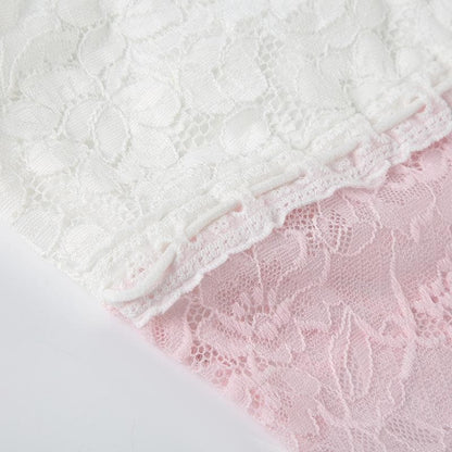 Lace knotted backless tube top