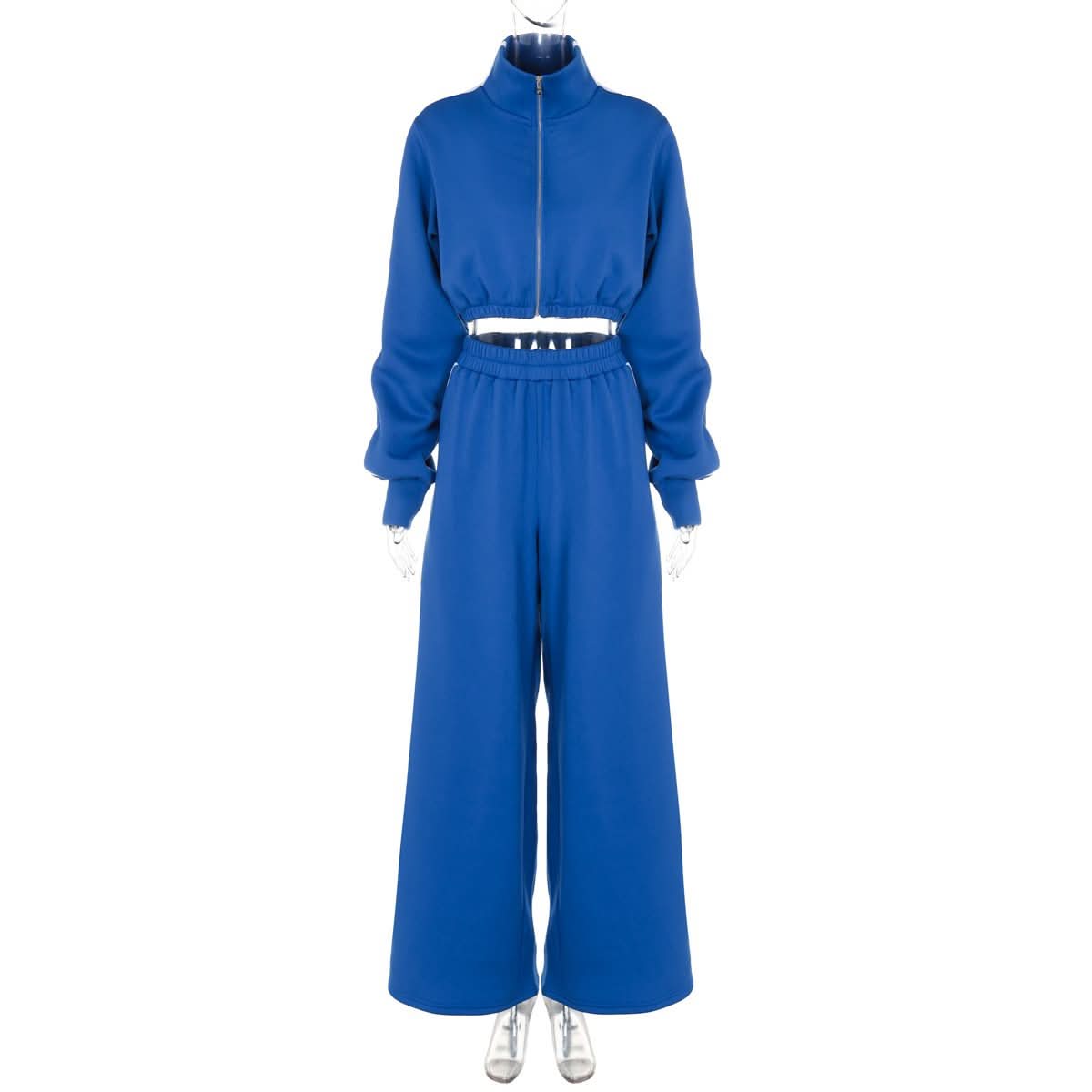 Long sleeve high neck zip-up sports pant set