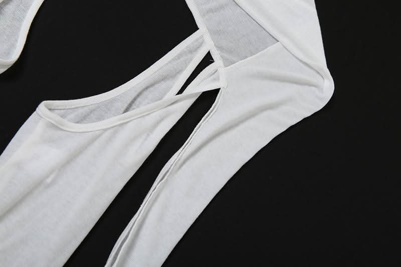 Hoodie long sleeve hollow out shrug mini skirt set