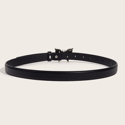 Butterfly PU leather adjustable belt