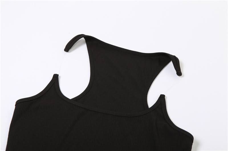 U neck solid cami mini dress