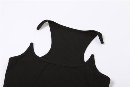 U neck solid cami mini dress