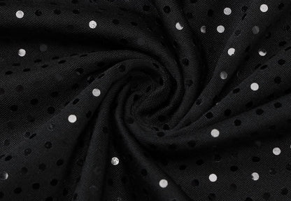 U neck polka dot cami maxi dress