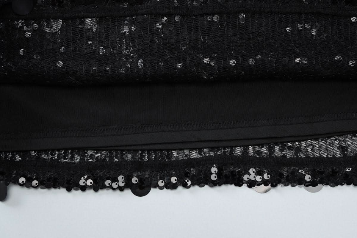 Glitter backless tube mini dress