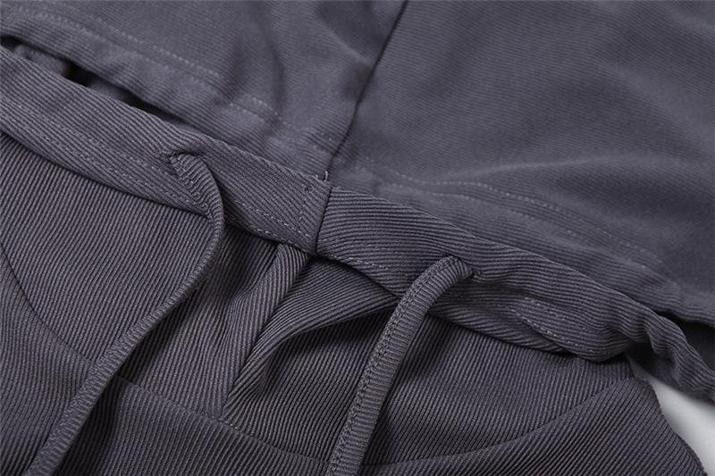Hooded Mock Neck Eyelet Belt Ruched Side Mini Dress