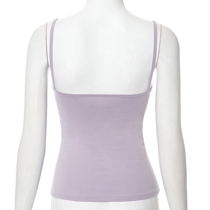 U neck ruffle ruched cami top