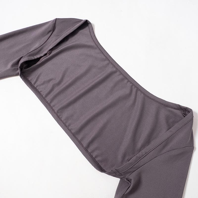 Hooded Cold Shoulder Ruched Long Sleeve Bodycon Mini Dress