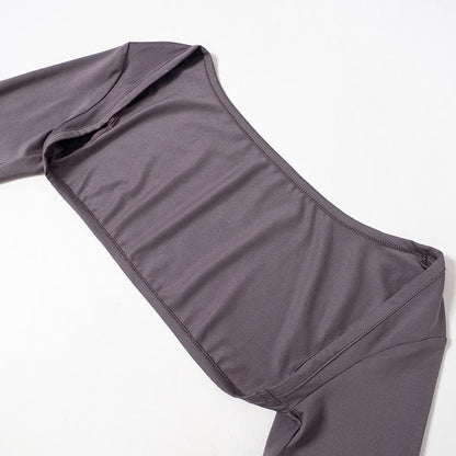 Hooded Cold Shoulder Ruched Long Sleeve Bodycon Mini Dress