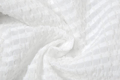 Backless self tie ruched textured gloves solid tube mini dress-final-sale