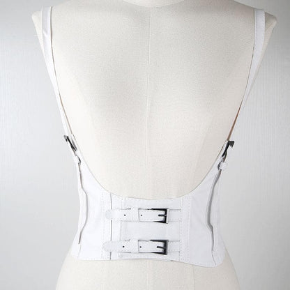 Cami PU leather buckle adjustable corset