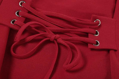 Halter long sleeve off shoulder fluffy mini dress