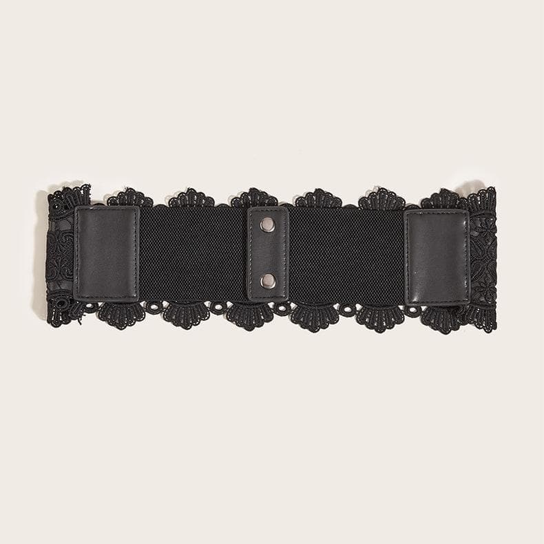 Lace solid adjustable corset