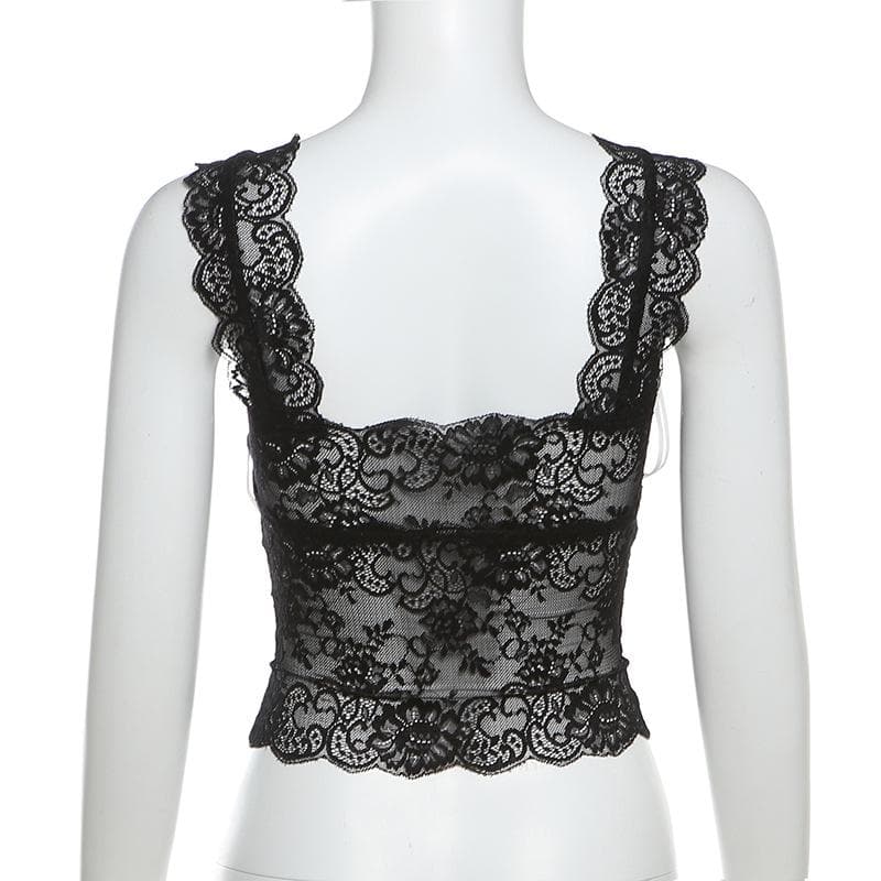 Lace bowknot ruched patchwork cami top