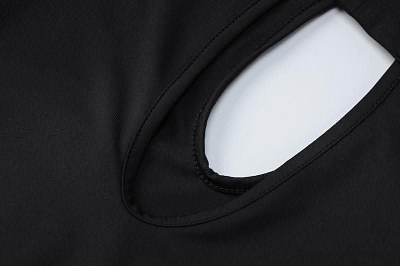 Sleeveless low cut hollow out solid backless cut out maxi dress-final-sale