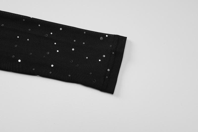 Glitter gloves solid tube mini dress