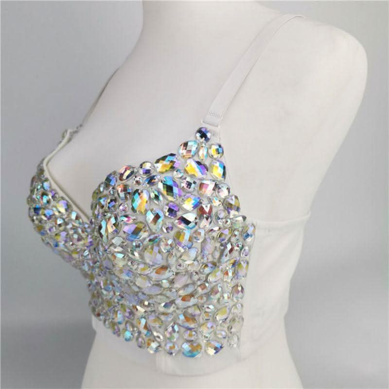 Sweetheart neck padded beaded cami top