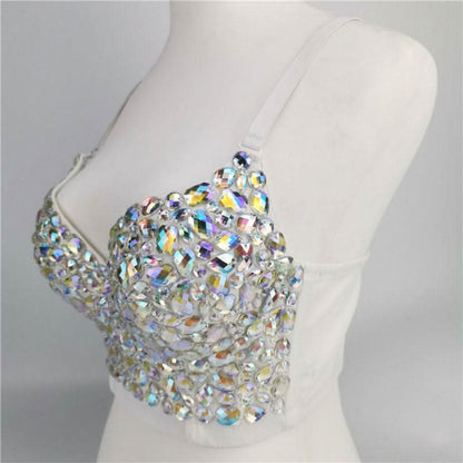 Sweetheart neck padded beaded cami top
