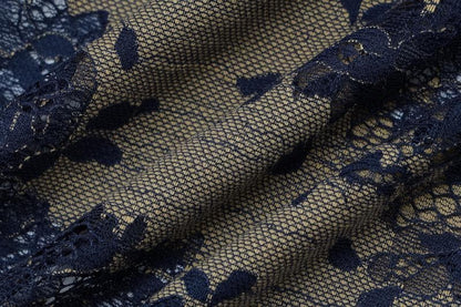 Lace backless lace up ribbon cami maxi dress