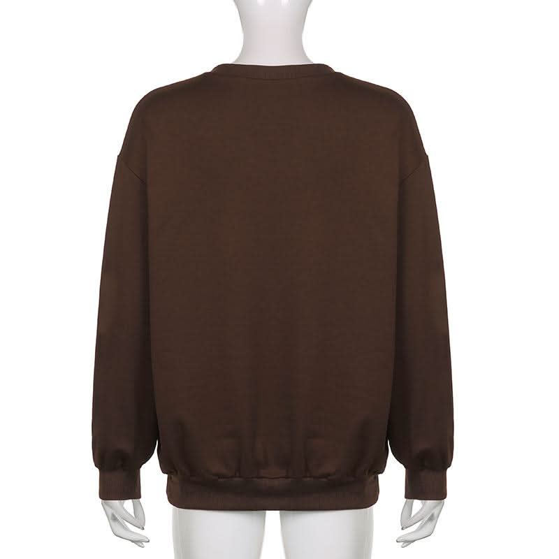 Long sleeve crewneck butterfly pattern top