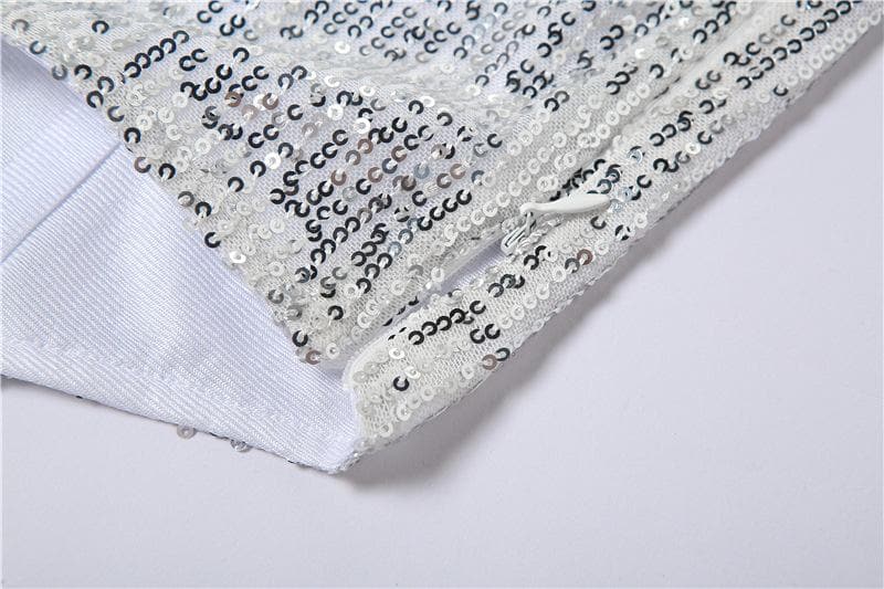 Beaded halter zip-up backless solid sleeveless crop top