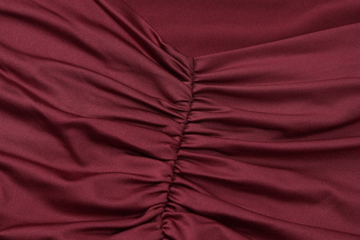 Off shoulder ruched backless solid maxi dress