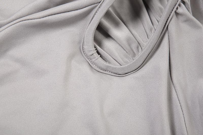 Ruched sweetheart neck irregular tube maxi dress