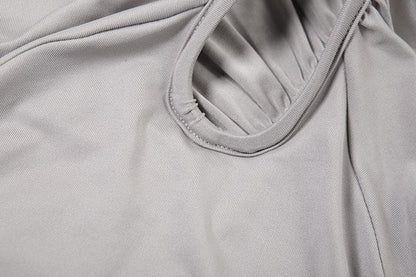 Ruched sweetheart neck irregular tube maxi dress