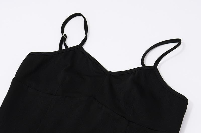 V neck patchwork contrast cami maxi dress