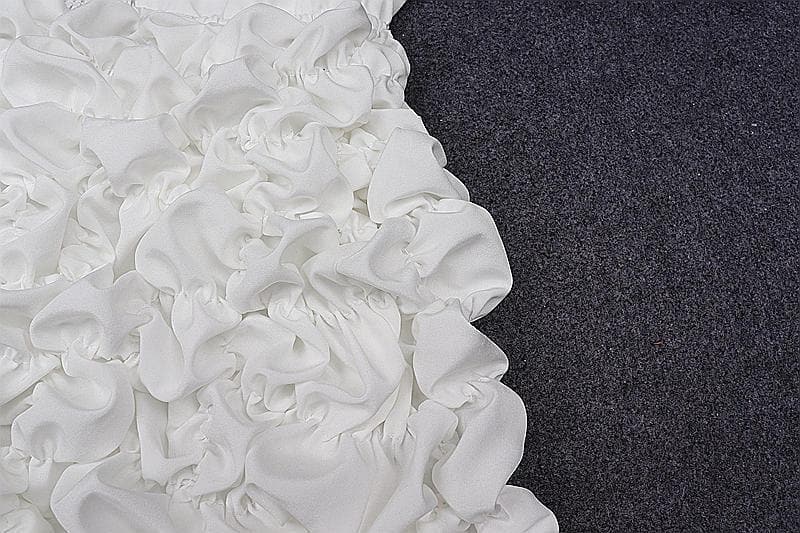 Crossover Halter Keyhole Cutout Tiered Ruffle Mini Dress
