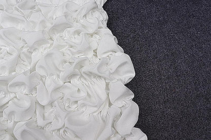Crossover Halter Keyhole Cutout Tiered Ruffle Mini Dress