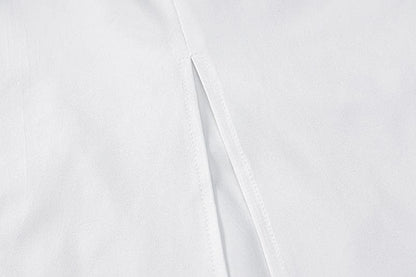 Sleeveless round neck solid backless slit midi dress