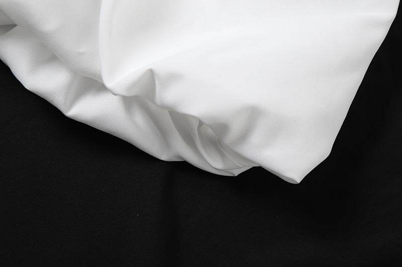 Ruched high rise solid bubble mini skirt