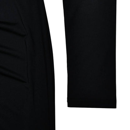 Irregular Long sleeve ruched backless slit maxi dress