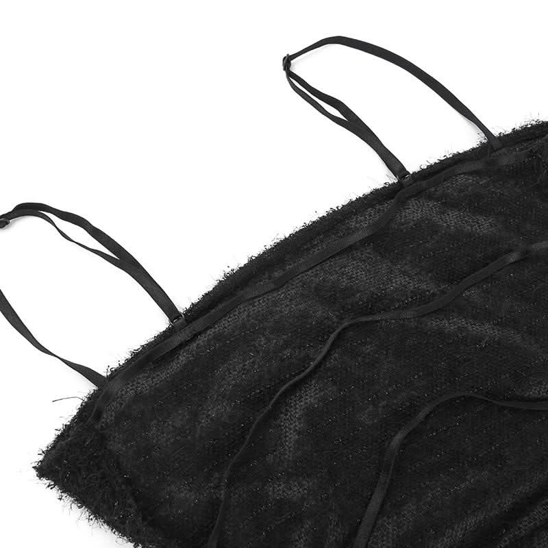 Square neck glitter backless cami maxi dress