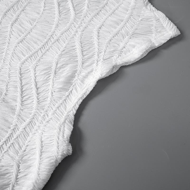 Ruched textured 2-way see through maxi dress