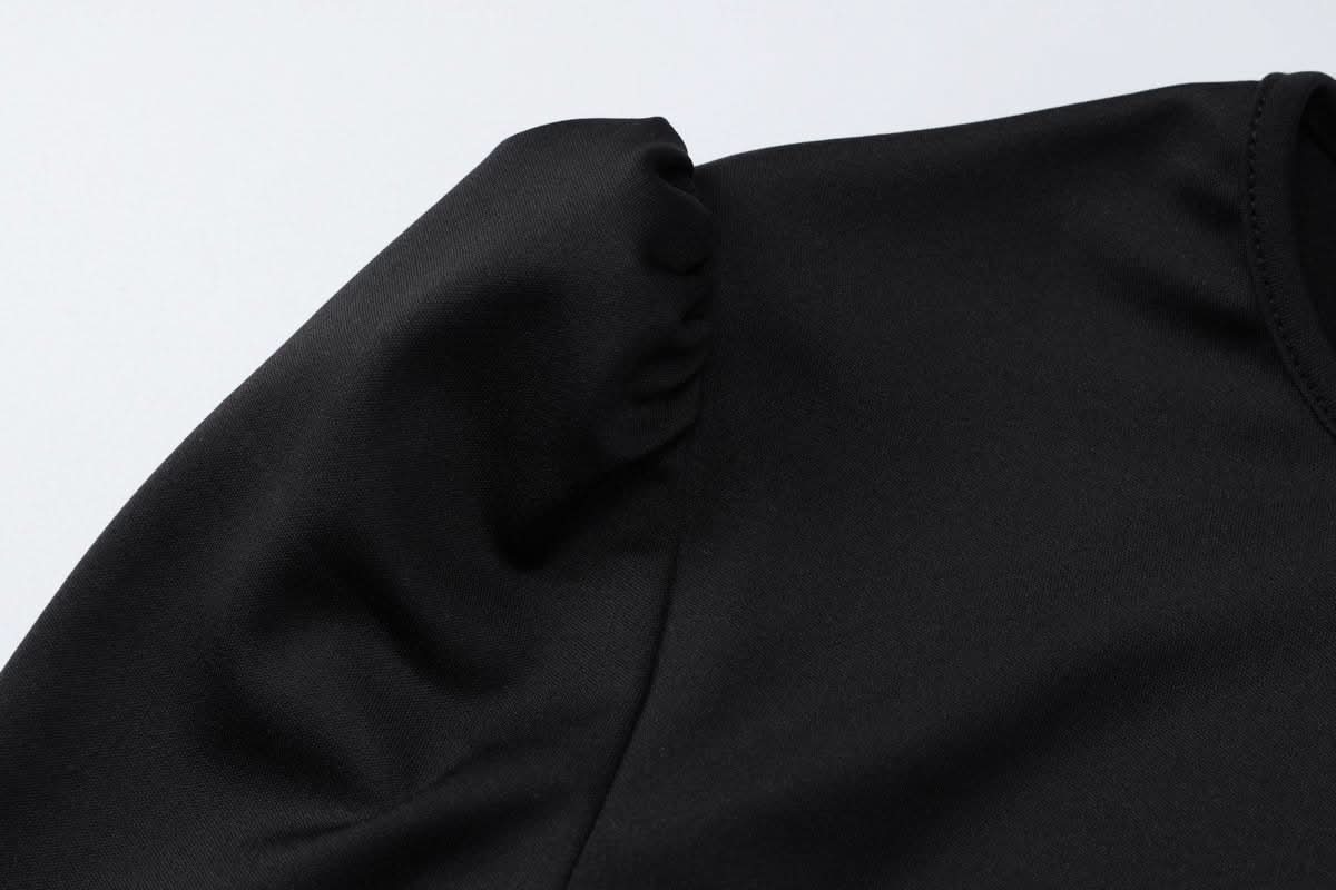 Long sleeve contrast self tie maxi dress