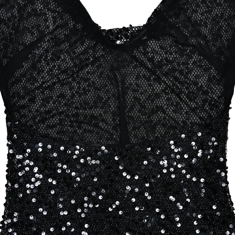 Halter self tie glitter u neck low cut backless maxi dress